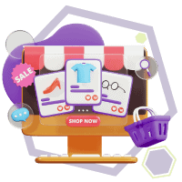 אייקון בניית חנויות אינטרנטיות